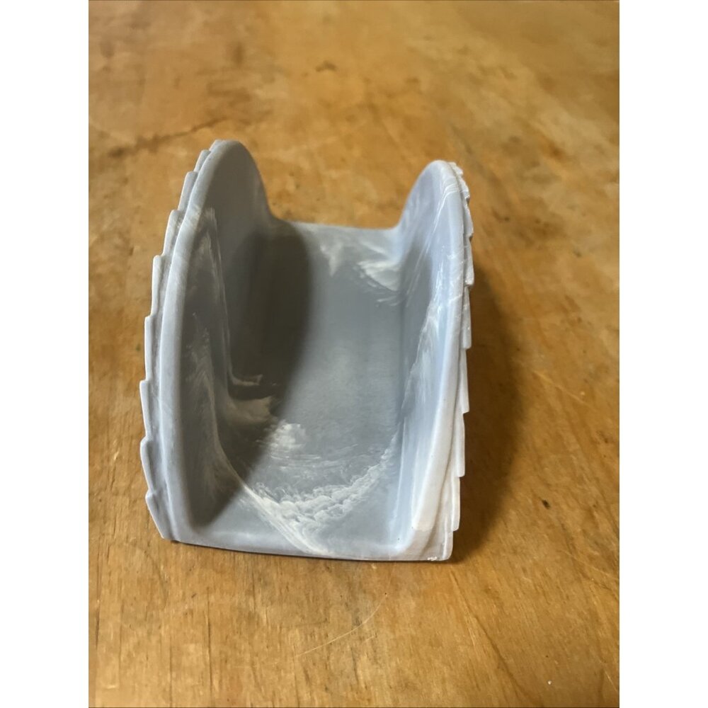 VINTAGE DINA Hand Crafted MOLDED Molded Hand Towel / Napkin Holder Blue - Picture 3 of 7